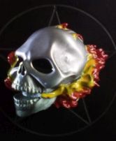 Flaming Skull Buckle